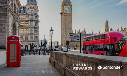 SANTANDER Y FIESTA REWARDS TE INVITAN A GRAN BRETAÑA